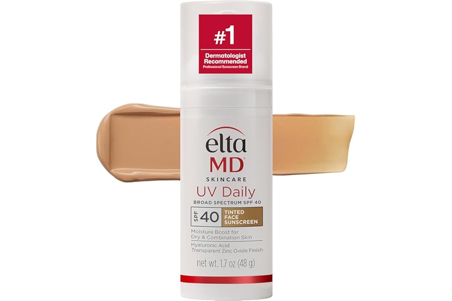 EltaMD UV Daily SPF 40 Face Sunscreen Moisturizer with Zinc Oxide, Daily Face Moisturizer with SPF, Sunscreen for Dry Skin