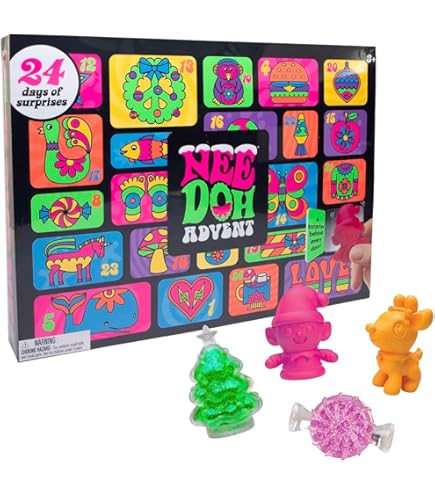 Schylling NeeDoh Squishmas アドベントカレンダー Amazon.com: Schylling NeeDoh Squishmas Calendario de Adviento – 24