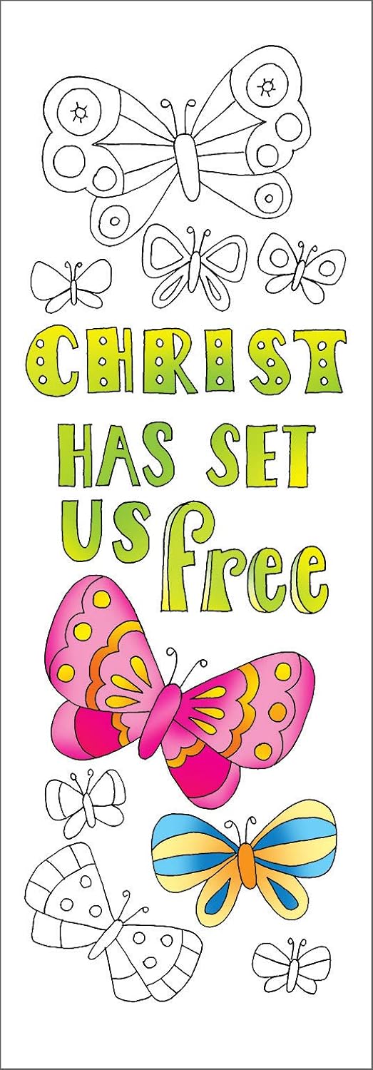 Christian Colouring Bookmarks, Images of Joy, Pack of 10 Different Designs - Image 4