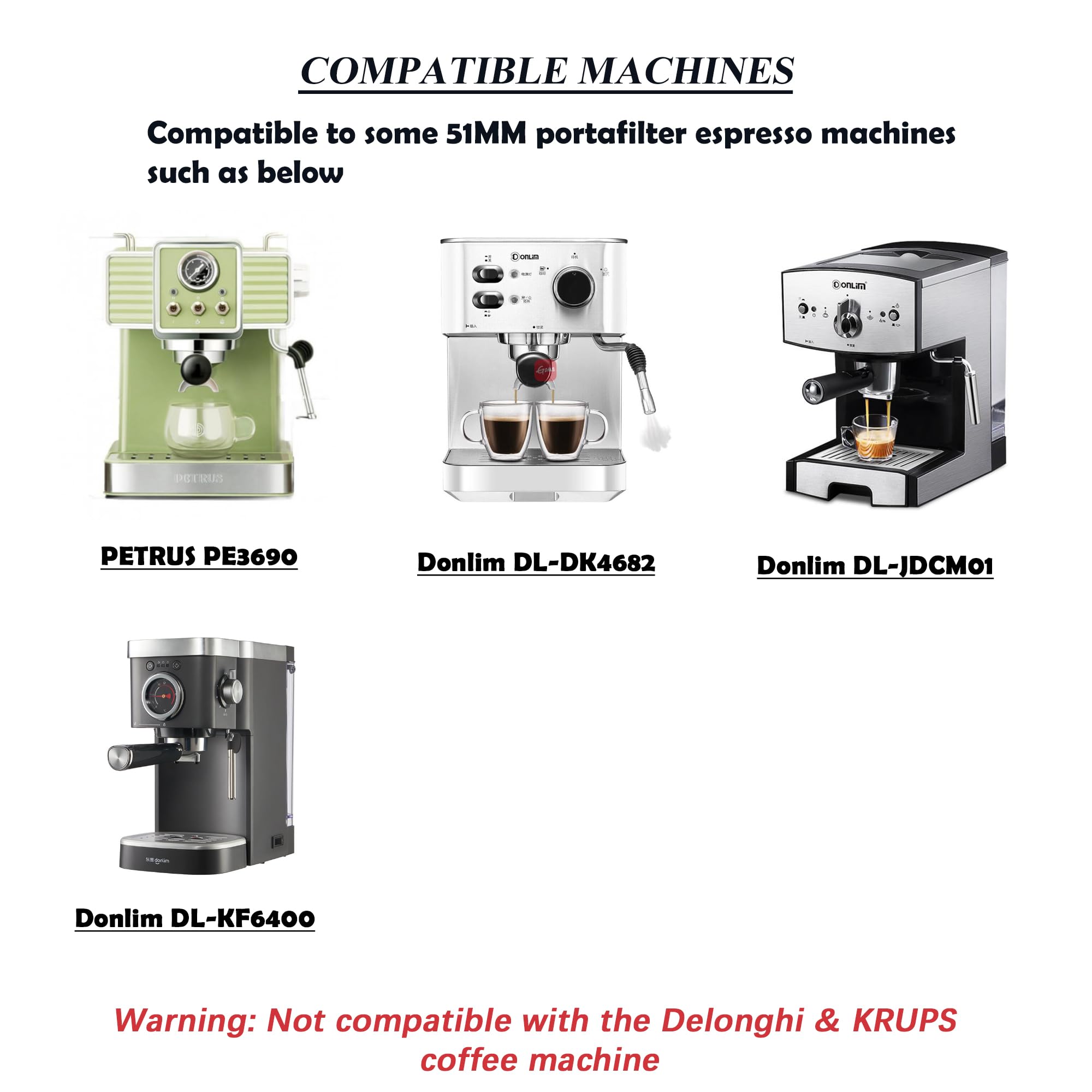 Replacement Gasket For Dolim/GEVI/MR Coffee Etc. 51mm Espresso Coffee