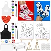 PAILIM 2 Pack Sip and Paint Kit for Adults Couples Painting Kit Pre Drawn Canvas to Paint at Home Date Night Party Favor Supplies Art Painting Set Couples Activity 8x10 Shoe