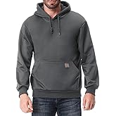 TUAOVA Men's Relaxed Fit Fleece-Lined Pullover Hooded Sweatshirt Comfortable and Soft