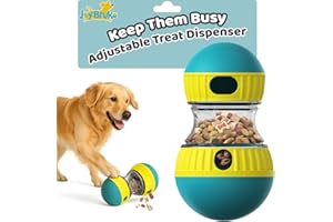 JoyBruko Interactive Dog Treat Puzzle Toys, Treat Dispensing Dog Enrichment Toys to Keep Them Busy, Adjustable Puppy Puzzle Feeder for Smart Dogs, Cognitive Toy for Small Medium Large Breed, Blue