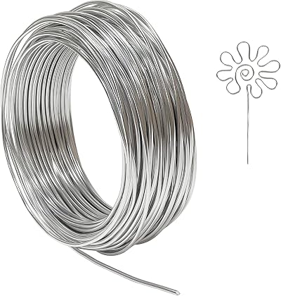 Tenn Well 12 Gauge Aluminum Craft Wire 100 ft 2mm Silver Anodized