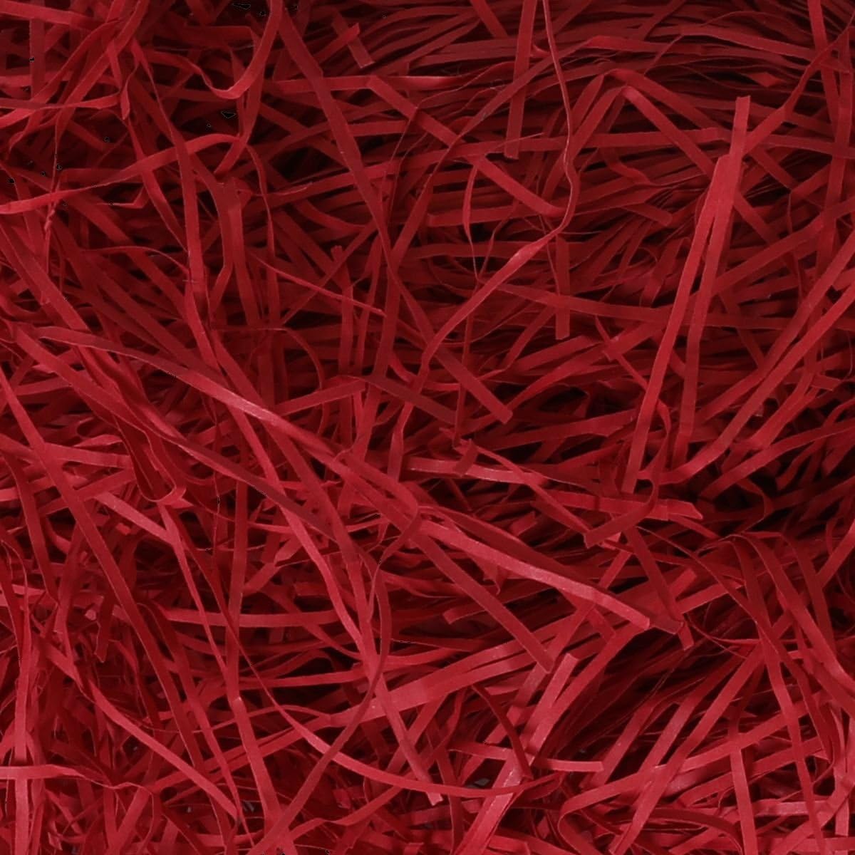 Deep Red Shredded Paper - Ideal for Gift Boxes and Hampers Filling (2 kg)