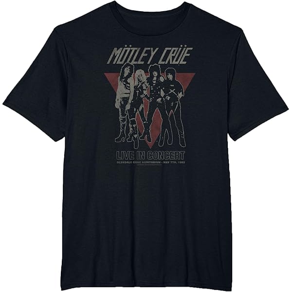 Amazon.com: Motley Crue T Shirt Distressed Vintage World Tour Logo
