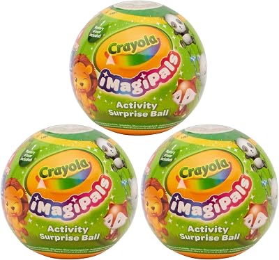 Crayola Imagipals Activity Surprise Ball Capsules 3X Animal Figures