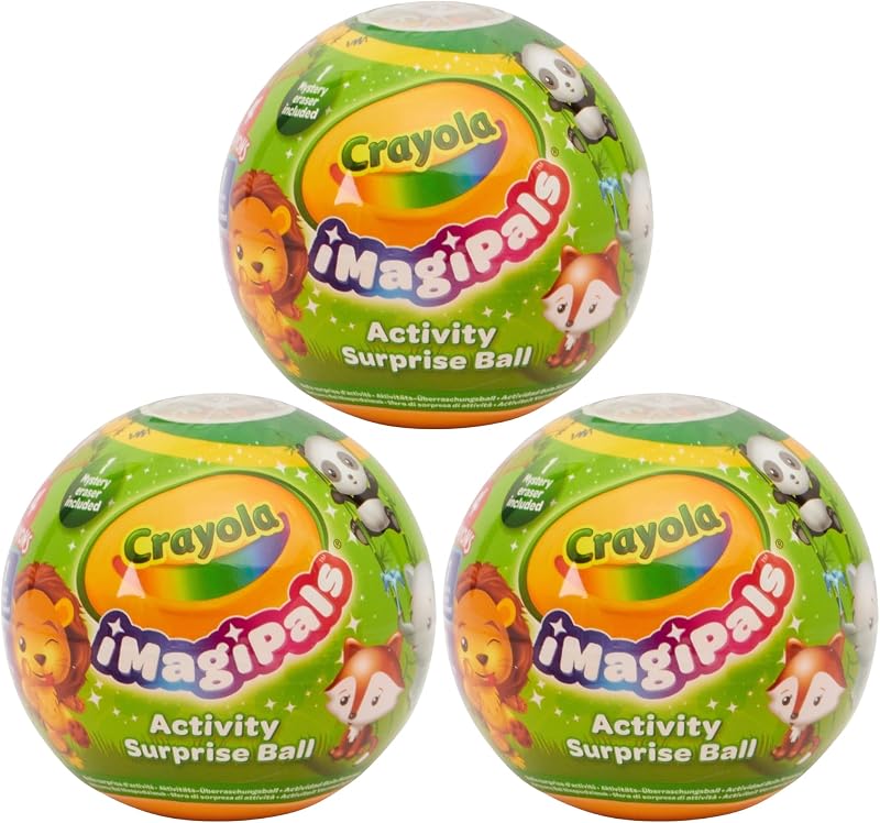 Crayola Imagipals Activity Surprise Ball Capsules 3X Animal Figures