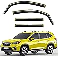 Deejecsun in-Channel Window Rain Guards Intended for Subaru Forester 2019 2020 2021 2022 2023 2024 Extra Durable Window Deflectors Vent Shades Visors Exterior Car Accessories - 4 pcs