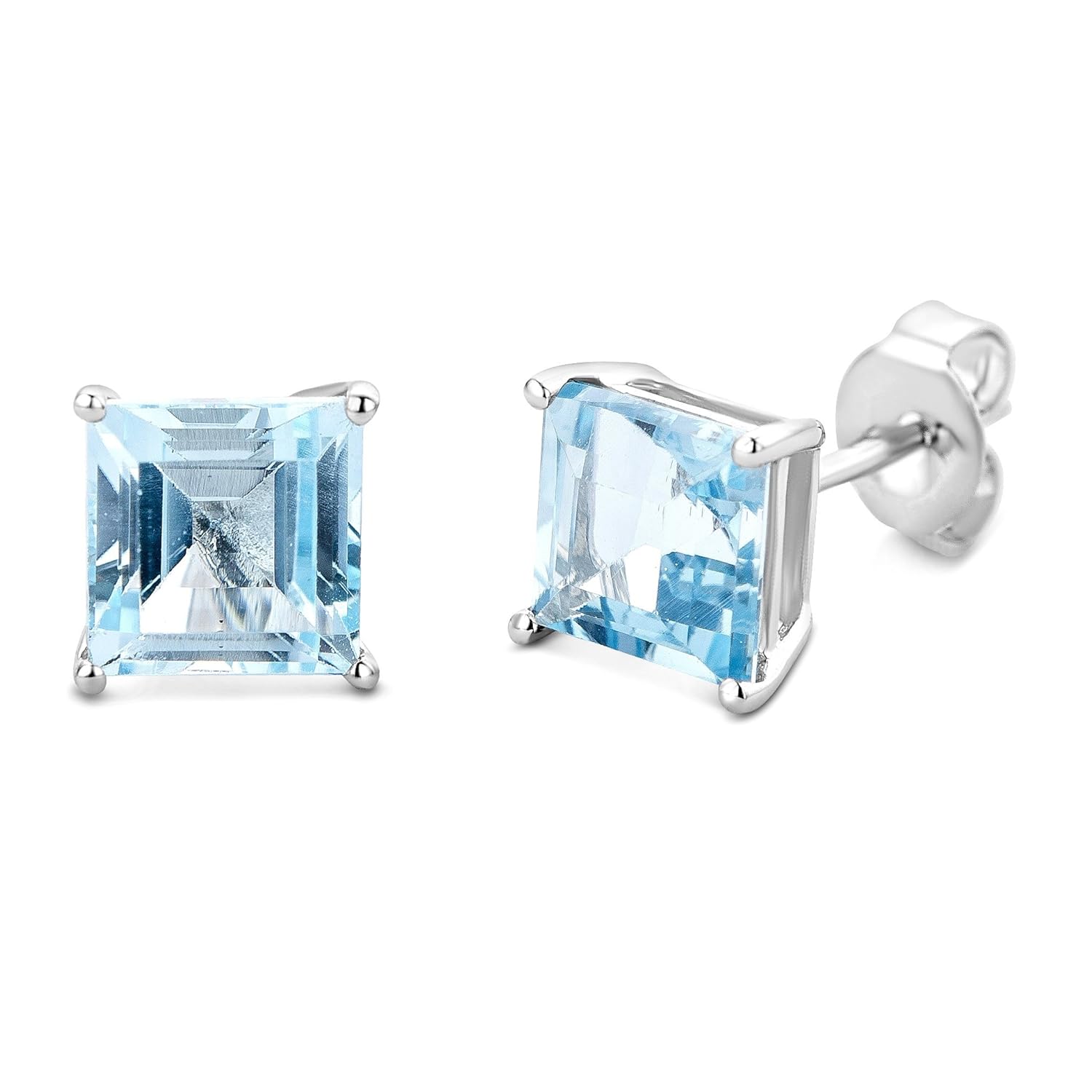 Miore Pendientes de oro blanco quilates con topacio