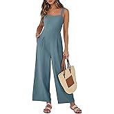 ANRABESS Womens Jumpsuit Casual Summer Wide Leg Sleeveless Smocked One Piece Romper 2026 Beach Travel Vacation Jumper Outfits
