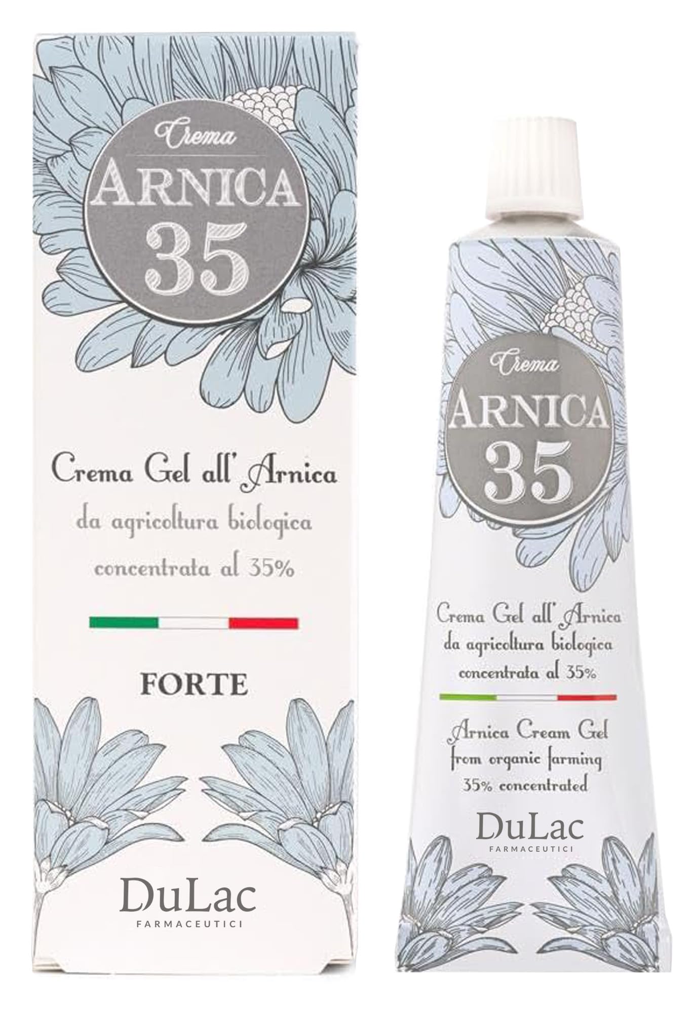 Arnica 35 – Arnica Cream Refreshing Effect, 50 ml, with 35% Organic Extracts, Provides Relief to Muscles, Joints, Neck, and Back, Massage Cream with Peppermint and Eucalyptus, Made in Italy — image 1
