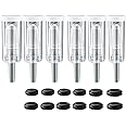 3-Piece Airlock with 12PCS Silicone Grommets 6 Pack,Fermentation Airlock High Transparency, Brewing Airlock Kit Preserving, Brewing, Making Wine, Fermenting Sauerkraut, Kimchi