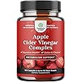 Cleansing Apple Cider Vinegar Capsules - ACV Deep Cleanse and Detox Pills for Gut and Digestive Health with Slimming Cayenne - Extra Strength ACV for Hunger Gut Cleanse and Full Body Detox 180 Count