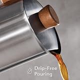 Cosumy Espresso Maker Induction Stainless Steel Moka Pot 6 Cups FSC Oak view 6