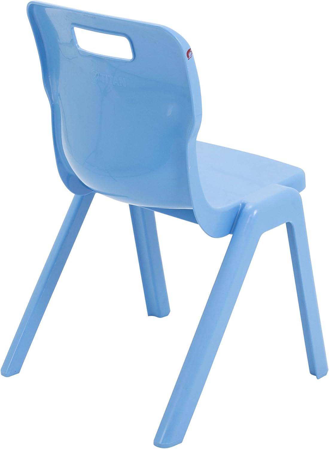 Titan One Piece Classroom Chair, Plastic, Sky Blue, Size 4, Ages 8-9 Years - Image 5