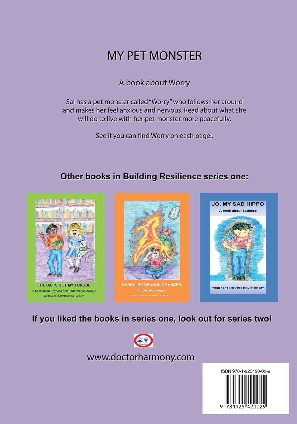 My Pet Monster A Book About Worry Building Resilience - 
