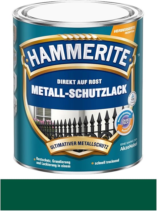 Hammerite 750Ml Direct To Rust Metal Paint Dark Green Matt Amazon.co
