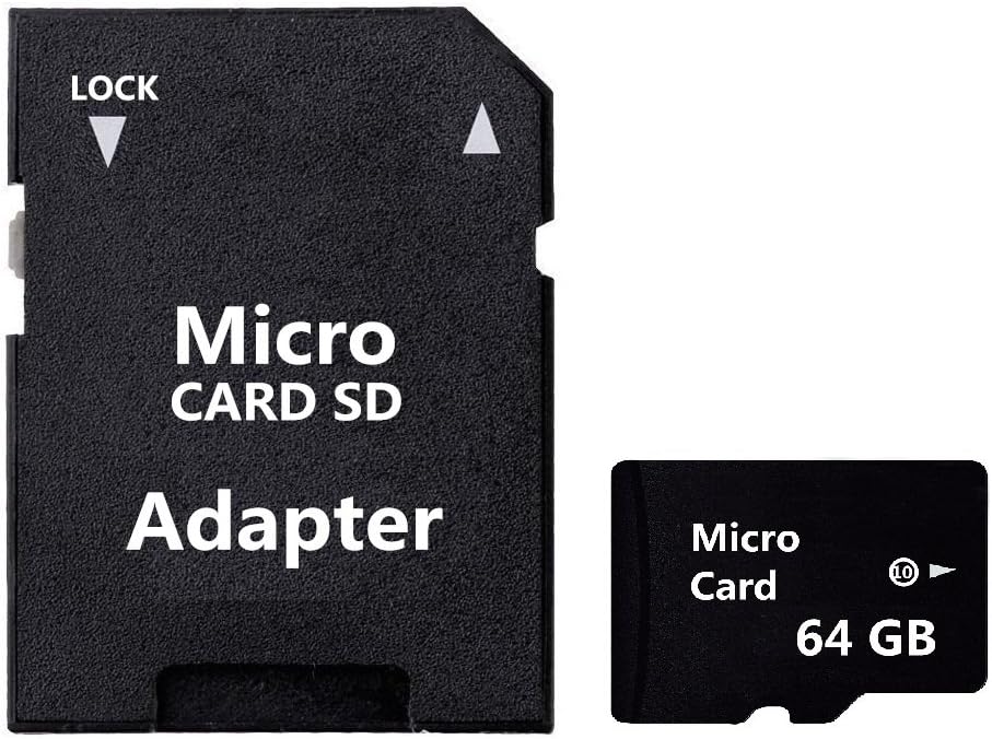 High Speed 64GB SD Micro Card Class 10 Memory Card with Free Adapter, 64 GB Micro Memory SD Card for Camcorder, Mobile Camera, Mobile Phone, PSP Memory Card and Car Driving Record (64GB)