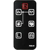 Replacement for FEBO Flame Electric Fireplace Remote Control E3001 ZHS-30-B 384-15A-20-13E F18-I-008-018C F15-I-005-009 15IN-23-100 F15-I-005-031B 14IN-28-078 ZHS-32-D