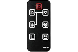 RCECAOSHAN Replacement for FEBO Flame Electric Fireplace Remote Control E3001 ZHS-30-B 384-15A-20-13E F18-I-008-018C F15-I-005-009 15IN-23-100 F15-I-005-031B 14IN-28-078 ZHS-32-D