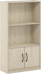 Furinno GRUEN 3-Tier Book Shelf with Cabinet Metropolitan Pine view 5
