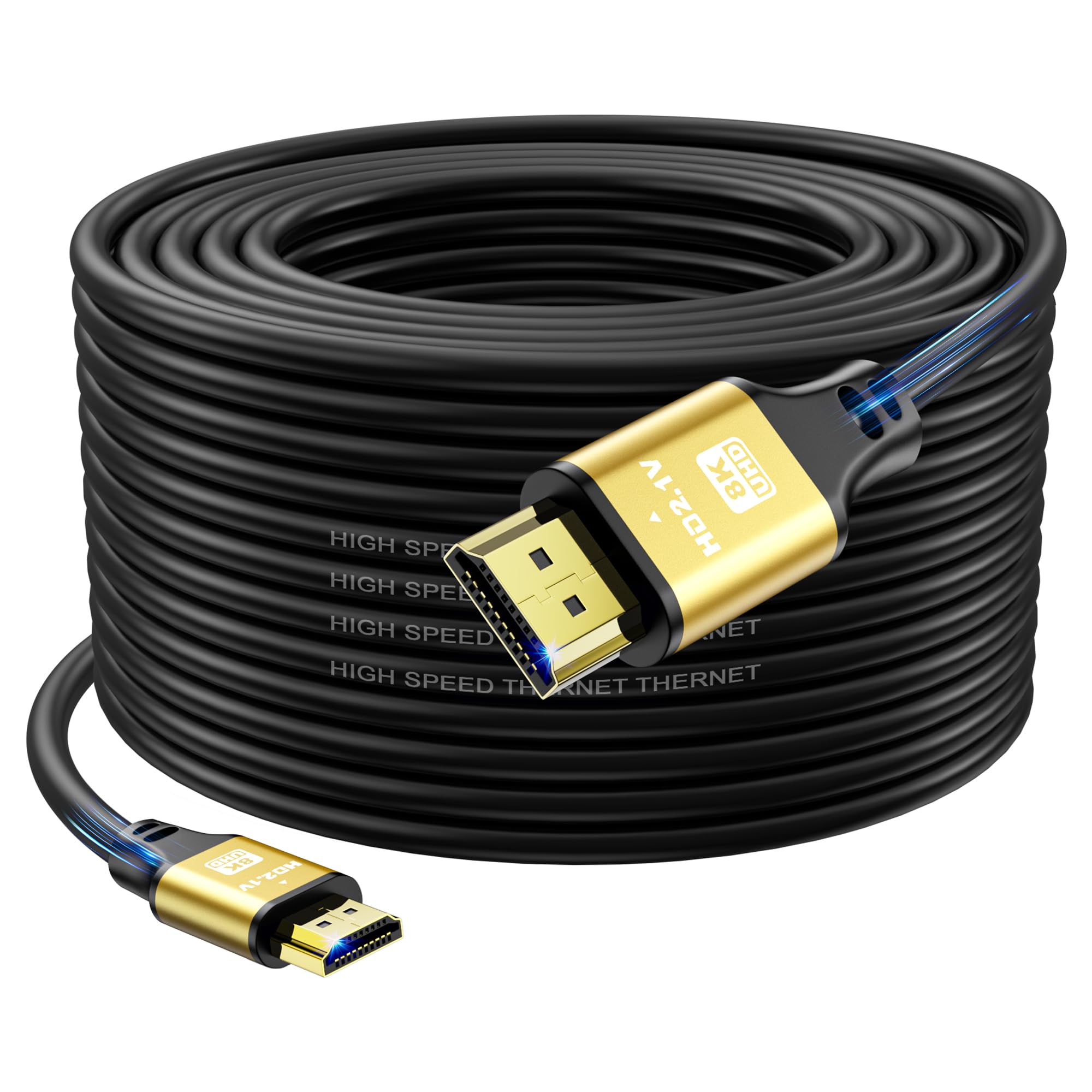 jojobnj 4K HDMI Cable 20m, High Speed HDMI 2.0 Cord 4K@60Hz 18Gbps, Ultra HD,Ethernet Audio Return,Video,1080p,3D,Arc, HDR Compatible with Xbox,PS5/PS4,HDTV,Laptop ect