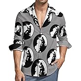Welder Welding Casual Mens Shirts Hawaiian Button Down Long Sleeve Shirt Top
