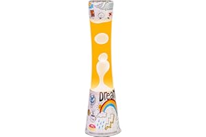 AHCCSD 16 Inch Beautiful Magma Lamps-Decal White Base Colormax Unicorn Rainbow with Yellow Wax in Orange Liquid Motion Lamps for Adults Kids Home Office Decor Great Gift for Women and Girls.