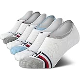 Tommy Hilfiger Womens Liner Socks - 6 Pack Cotton Blend Athletic Performance No Show Shoe Sock Liners for Women