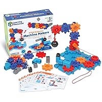 Learning Resources STEM Explorers Machine Makers, 60 Pieces, Ages 5+, Toys, Building Kits, Engineering Build it Yourself Toys