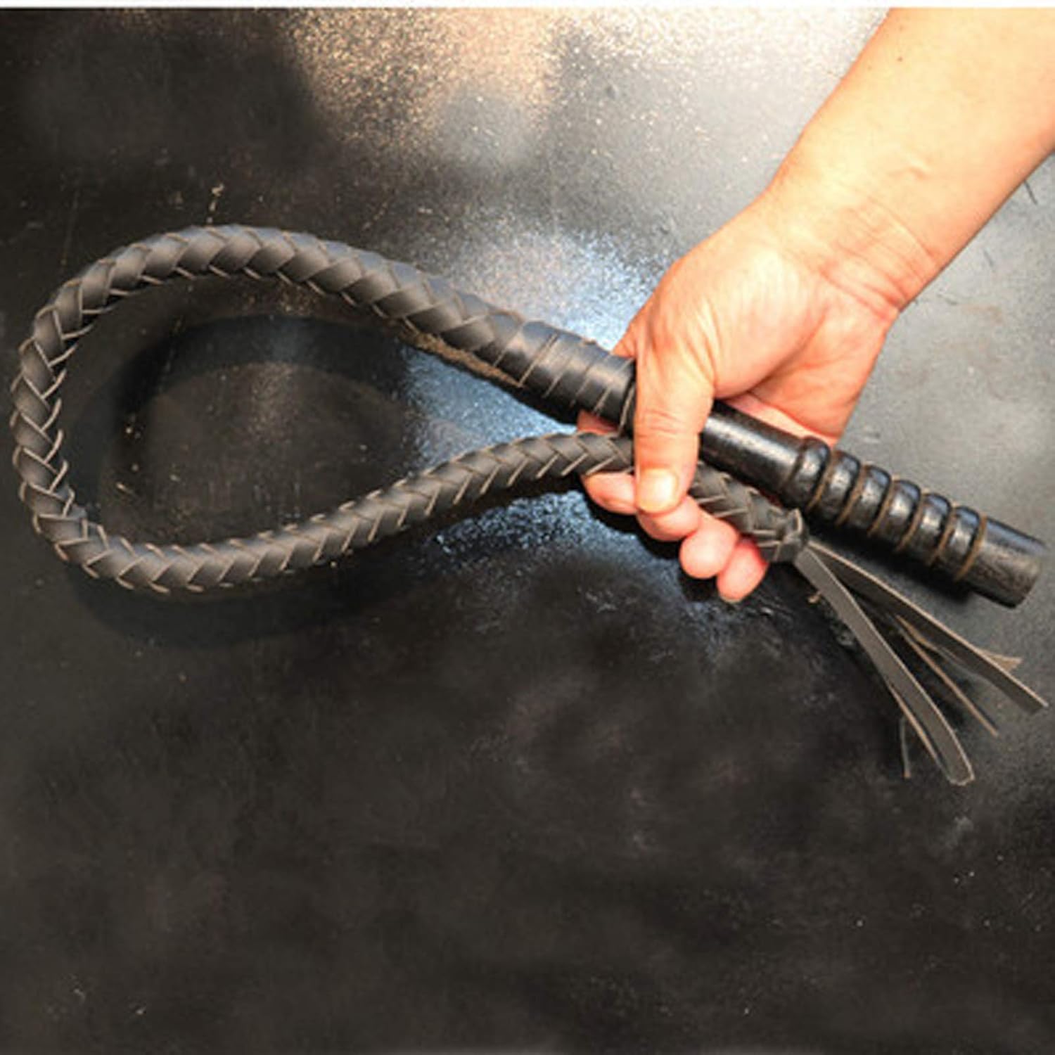 Horse Riding Whip Genuine Leather Riding Crop Pure Cow Whip Equestrian