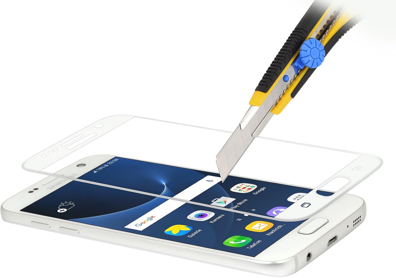 StilGut Samsung Galaxy S7 Screen Protector, 3D Curved Tempered Glass for Galaxy S7 with Full Screen and Edges Coverage - Image 3
