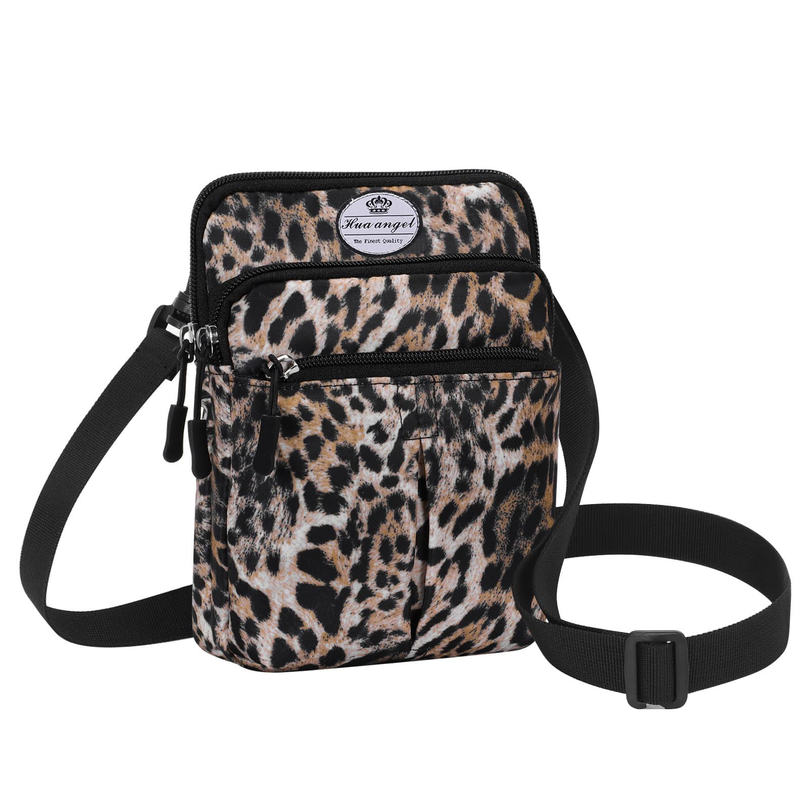 HUA ANGEL Fanny Pack Multifunctional Waist Bag Men Women 3 Zip Compartment Crossbody Bag Cellphone Pouch Belt Bum Bag Fanny Pack Hip Bag with Shoulder Strap for Running Walking Sports Travel