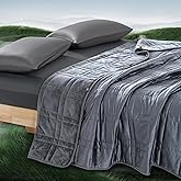 OMYSTYLE King Size Weighted Blanket 20lbs(88''x104'', Double-Sided), Reversible Weighted Blanket with Warm Short Plush and Cool Tencel Fabric for All Season Use - Carry Bag Included