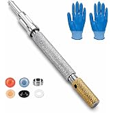 Locater Core Tool for Male Retention Inserts Caps Insertion &amp; Removal | Universal Locater Retention Male Cap Tool | 303 Stainless Steel, Detachable 3 Segments: 1.1/2.1/0.75in Each, Total 3.3in