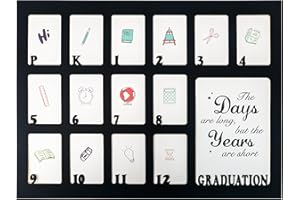 GMFrames School Years Picture Mat Pre-K to 12 Graduation School Photo Mat with no Frame for Kindergarten to 12th Grade,Fits A