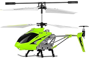 POCO DIVO S107G Phantom 3CH Infrared RC Helicopter Mini Flight S107 Gyro with Light, Green