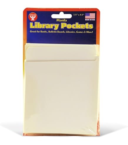 Peel & Stick - Petals & Prickles Library Pockets, 3 1/2" X 5 1/8", Pack
