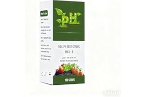 Soil pH Paper Test Kit - 100 Accurate Strips (pH 3.5-9) - Ideal for Garden, Lawn, Vegetables, Indoor & Outdoor Plants, Compos