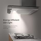 COMFEE' 60cm Chimney Cooker Hood GLAV17SS-60 Stainless Steel with LED Light view 5