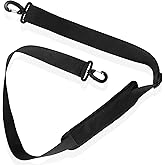 Wanmu Adjustable Shoulder Strap, 63 Inch Universal Soft Bag Strap Replacement, Comfortable Belt with Metal Hooks, Crossbody Straps for Briefcase, Computer Messenger Bag, Laptop Case Luggage, Duffel,
