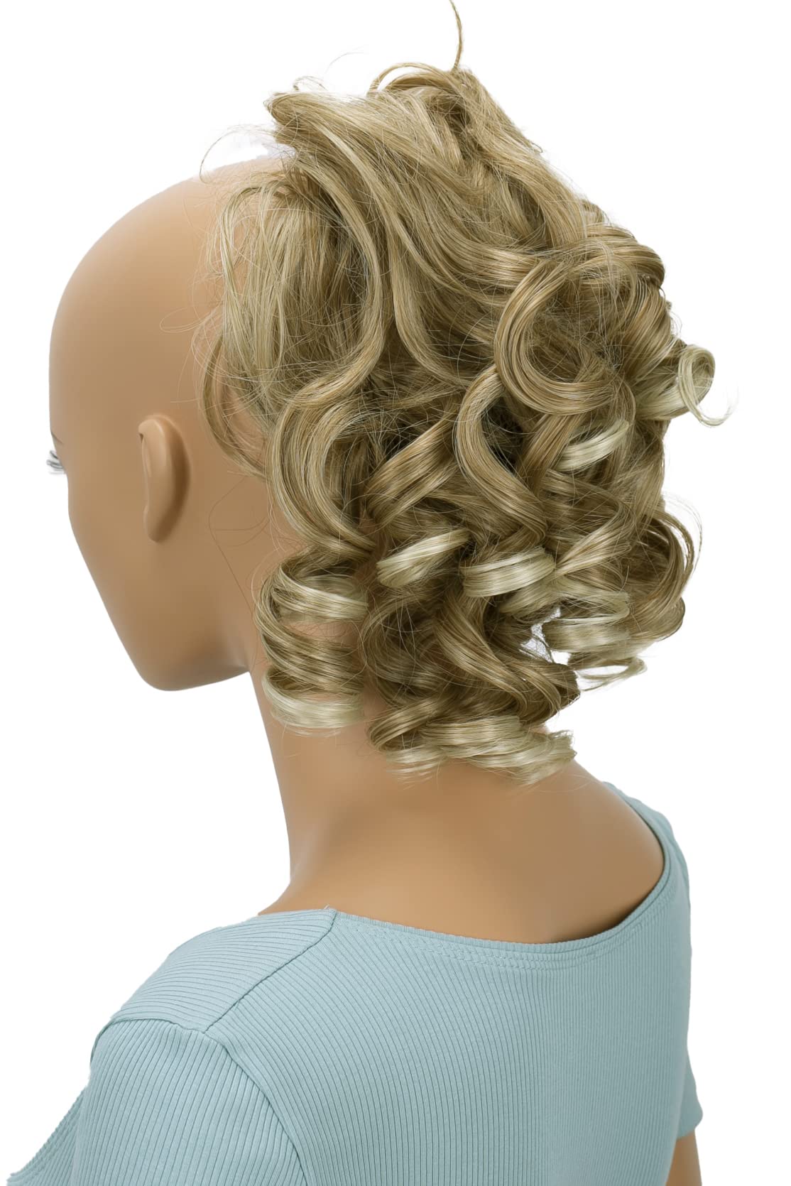 CAISHA Hairpiece Scrunchy Updo Bridal Hairstyles Voluminous Curly Messy Bun Blond Mix G12L — image 1