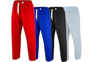 JAGUAR PRO GEAR - Regular Karate Bottom Pants 8oz Light Weight for MMA Martial Arts Kids Adults Unisex