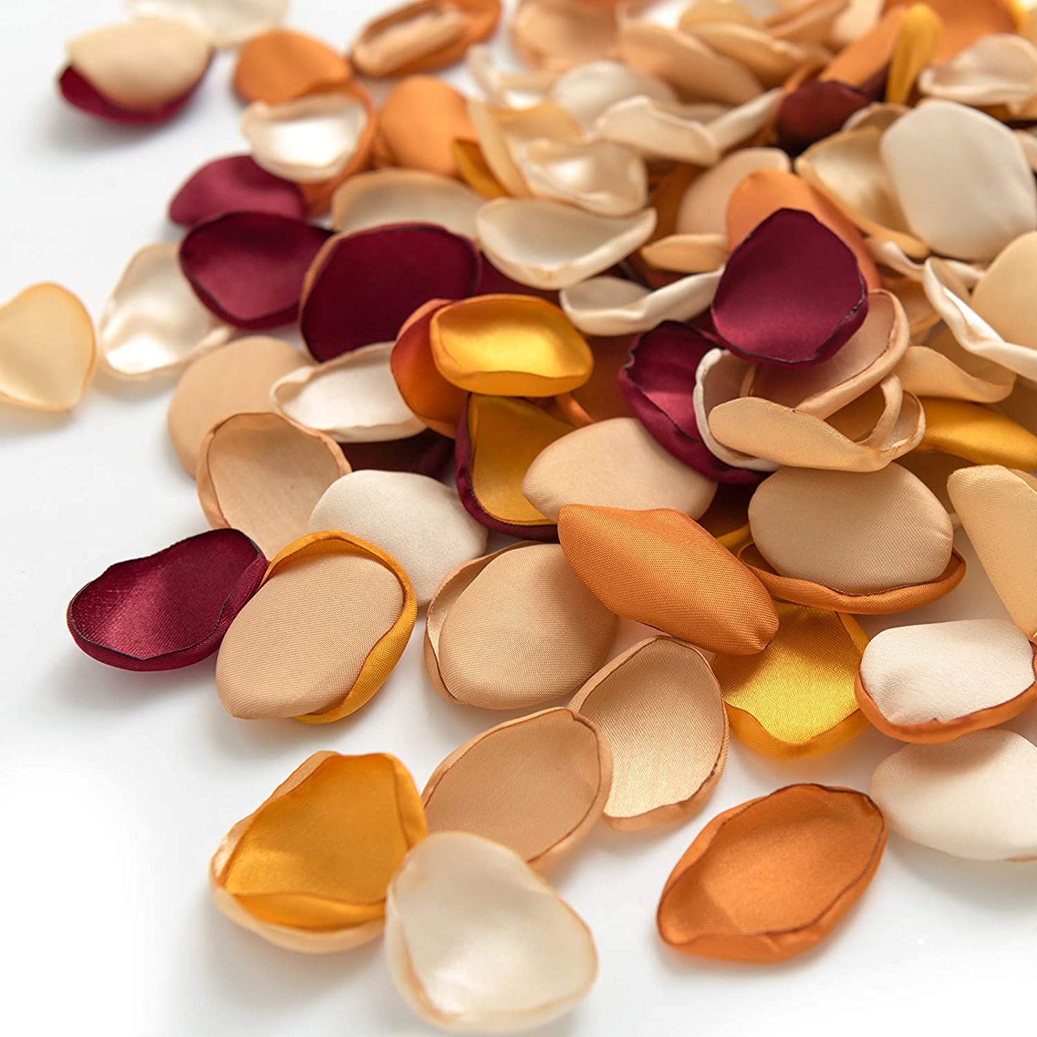 Dloapesy Rose Petals for Wedding Decorations, Blush Pink Flower Petals for Centerpieces Reception Tables Rustic Decor Flower Girl Scatter for Aisle Runner,Bridal Shower (Golden Red Romance) — image 1