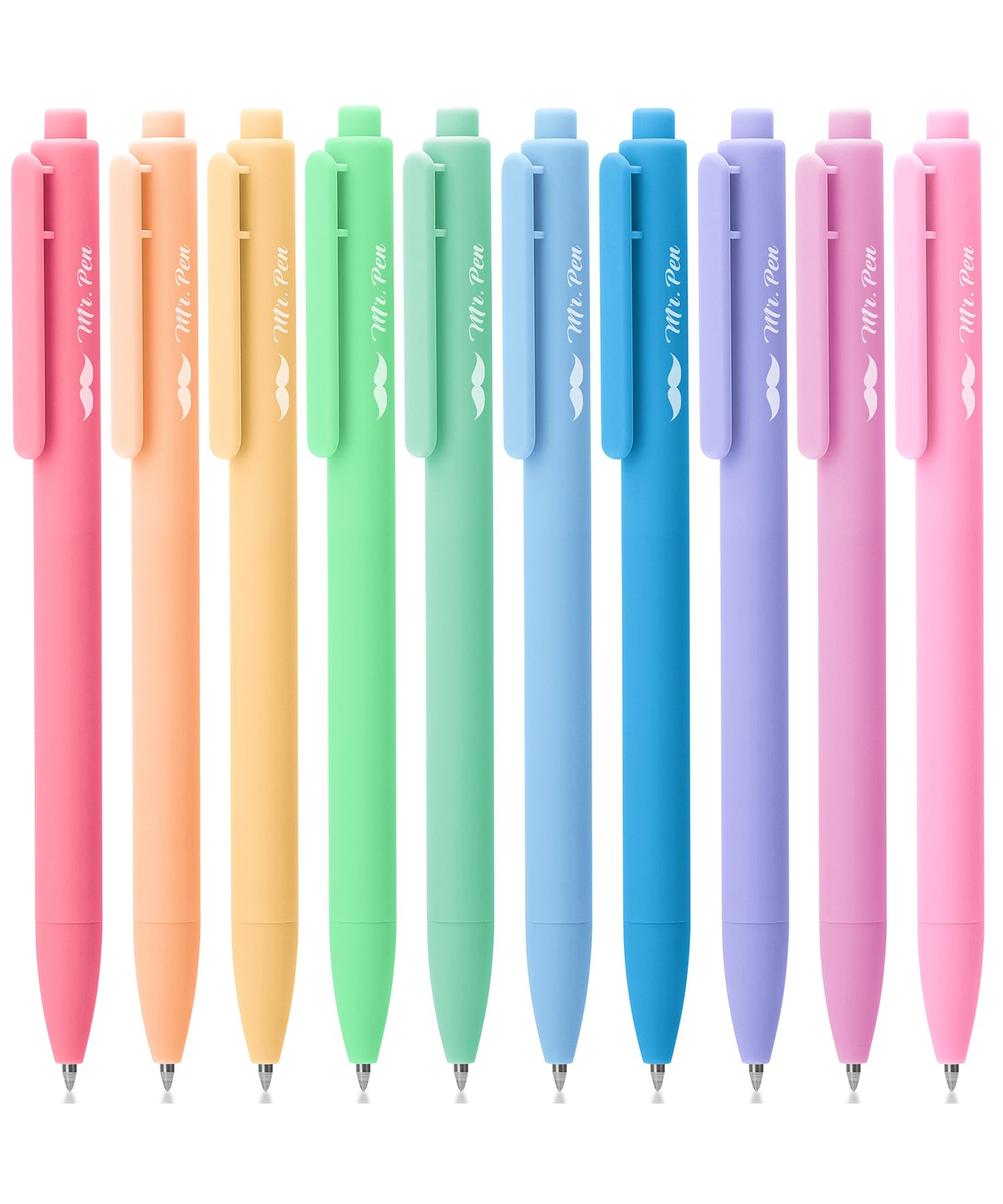 Photo 1 of Mr. Pen- Retractable Gel Pens, 10 Pack, Color Ink Gel Pens Fine Point, Pastel Colors, 0.7mm Fine Point, Back to School Supplies