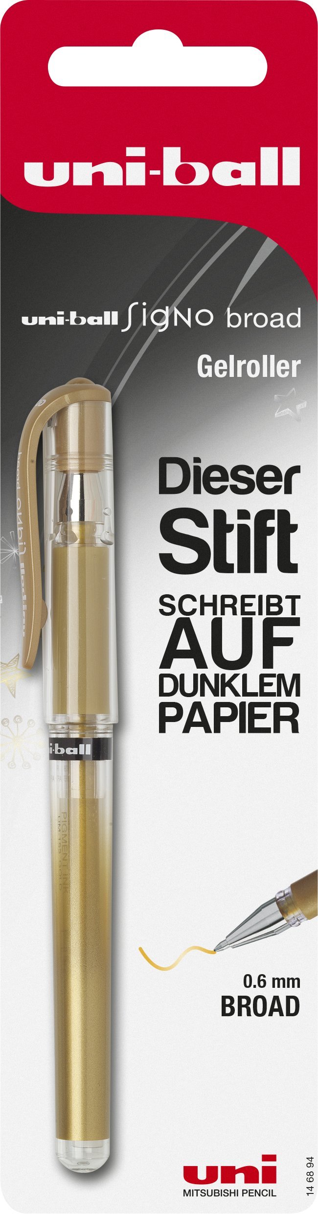 uni-ball 146894 1 mm "Signo Um-153" Gel Pen - Gold