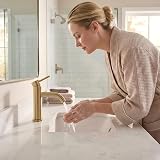 Ibergrif Brushed Nickel Bathroom Basin Mixer Tap Single Hole Lever (Gold view 9