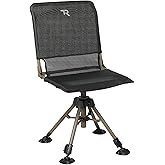 TR Hunting Chair 360 Degree Silent Swivel Folding Chair for Blinds, 400lbs Capacity 2 Legs Adjustable Height Comfortable Stable Hunting Seats, Portable Ground Hunting Chair