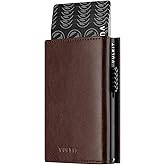 VULKIT Card Holder Wallet with Coin Pocket Magnetic Closure Pop Up Cards With ID Window Leather Wallet for Cash & Credit Cards | with Coin Pocket, Magnetic Closure, Pop Up Cards, With ID Window